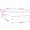 vidaXL Boxspringbett mit Matratze Schwarz 90x190 cm Kunstleder
