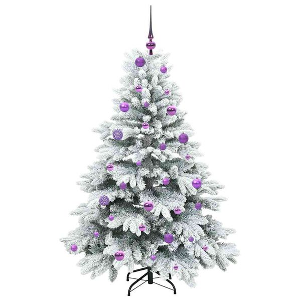 vidaXL K&uuml;nstlicher Weihnachtsbaum mit 150 LEDs Wei&szlig; 150 cm PE und PVC