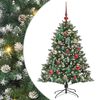 vidaXL K&uuml;nstlicher Weihnachtsbaum mit 150 LEDs mit St&auml;nder Gr&uuml;n 120 cm