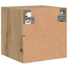 vidaXL TV-Wandschrank mit LED-Leuchten Artisan-Eiche 30x28,5x30cm