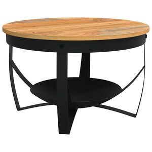 vidaXL Couchtisch &Oslash;68x43 cm Massivholz Akazie