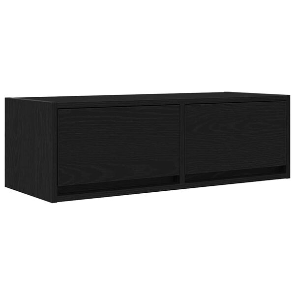 vidaXL TV-Schrank Schwarz Eichen-Optik 80x31x25,5 cm Holzwerkstoff