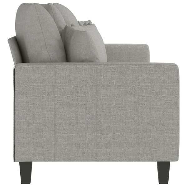 vidaXL 3-Sitzer-Sofa Hellgrau 210 cm Stoff