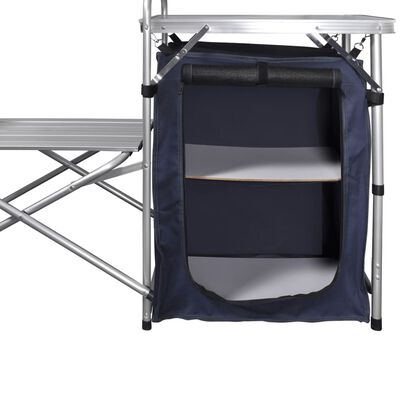 vidaXL Campingküche Klappbar mit Aluminium-Windschutz