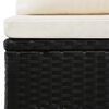 vidaXL 4-tlg. Garten-Lounge-Set mit Auflagen Poly Rattan Schwarz