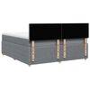 vidaXL Boxspringbett mit Matratze Hellgrau 200x200 cm Stoff