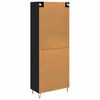 vidaXL Highboard Schwarz Eichen-Optik 69,5 x 34 x 180 cm Holzwerkstoff