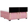 vidaXL Boxspringbett mit Matratze Rosa 180x200 cm Samt