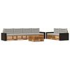 vidaXL Outdoor-Sofagarnitur 7 stk. Natur und Hellgrau Polyester