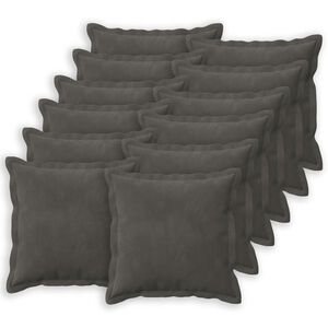 vidaXL Kissen mit Kissen HOUTEN 12 Stk. Dunkelgrau Samt