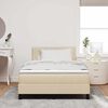 vidaXL Boxspringbett mit Matratze mit LED Creme 120 x 200 cm Stoff