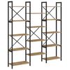 vidaXL B&uuml;cherregal 156 x 25 x 167 cm Holzwerkstoff Artisan-Eiche