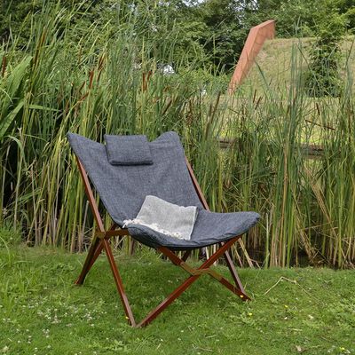 Lesli Living Butterfly-Stuhl 73x85x95 cm Grau und Braun