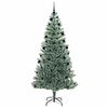 vidaXL Künstlicher Weihnachtsbaum beschneit mit LED Licht 210 cm