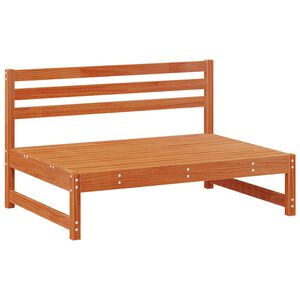 vidaXL Garten Mittelssofa Massives Kiefernholz Wachsbraun