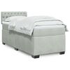vidaXL Boxspringbett mit Matratze Hellgrau 90x200 cm Samt
