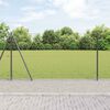 vidaXL Zaunpfosten Grau 50 x 1,2 m (25 mm Maschen) Stahl und PVC