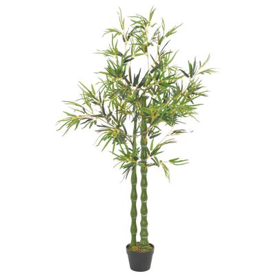 vidaXL Künstliche Pflanze Bambus mit Topf Grün 160 cm