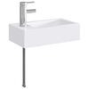 vidaXL Waschbecken mit Wasserhahn und Abfluss Chrom