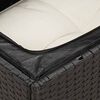 vidaXL 11-tlg. Garten-Sofagarnitur mit Kissen Schwarz Poly Rattan