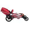 vidaXL 3-in-1-Kinderwagen Rot Aluminium