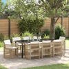vidaXL Garten Essgruppe 9 pcs Beige Pulverbeschichteter Stahl