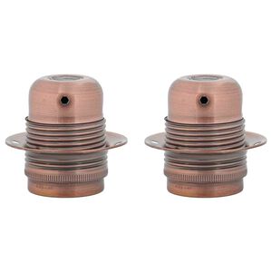 vidaXL Lampenfassungen 2 Stk. Rot-Bronze E27