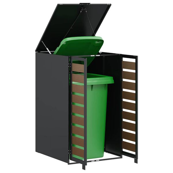 vidaXL Mülltonnenlager mit Gas-Hebedeckel für 240L Tonne Anthrazit