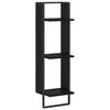 vidaXL Wandregal Wandhalterung Schwarz Eichen-Optik 30 x 25 x 100 cm