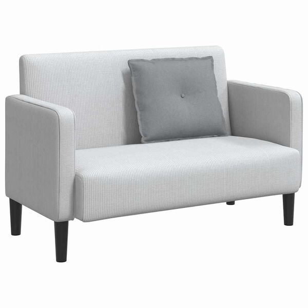 vidaXL R&uuml;ckenkissen Hellgrau 60 x 19 x 50 cm Stoff