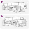 vidaXL Outdoor-Sofagarnitur mit Kissen 9 pcs Natur und Anthrazit