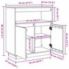 vidaXL Sideboard Wachsbraun 70 x 34 x 80 cm Massives Kiefernholz