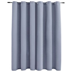vidaXL Verdunkelungsvorhang mit Metall&ouml;sen Grau 290 x 245 cm