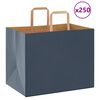 vidaXL Papiertragetaschen 250 Stk. mit Henkeln Blau 32x22x24 cm