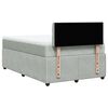 vidaXL Boxspringbett mit Matratze Hellgrau 120x200 cm Samt