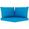 vidaXL Gartensofa 4-Sitzer mit Kissen in Hellblau