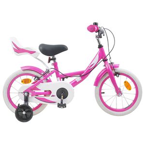 vidaXL Kinderfahrrad 12 Zoll f&uuml;r 2-4 Jahre alt Rosa