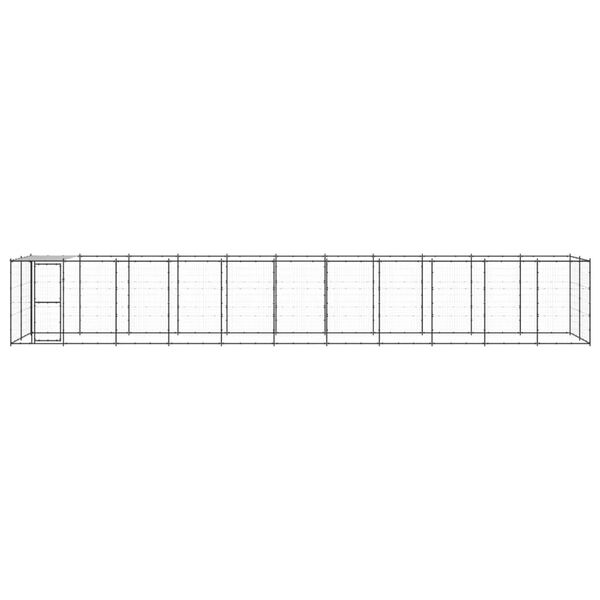 vidaXL Outdoor-Hundezwinger mit &Uuml;berdachung Stahl 26,62 m&sup2;