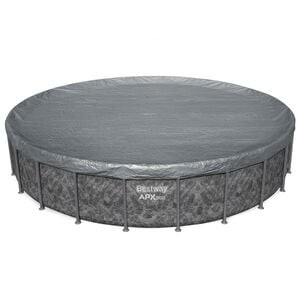 Bestway Poolabdeckung &Oslash;6,71 m Rund Polyester Grau
