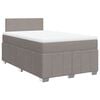 vidaXL Boxspringbett mit Matratze Taupe 120x200 cm Stoff