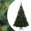 vidaXL K&uuml;nstlicher Weihnachtsbaum mit Weihnachtskugel 120 cm 150 LEDs