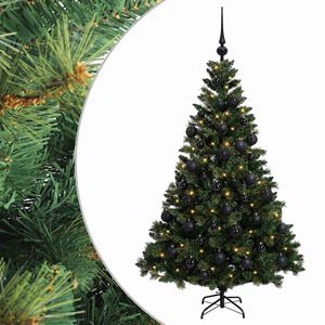 vidaXL K&uuml;nstlicher Weihnachtsbaum mit Weihnachtskugel 120 cm 150 LEDs