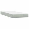 vidaXL Boxspringbett mit Matratze Hellgrau 80x210 cm Samt