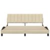 vidaXL Bettgestell ohne Matratze "Hanko" Creme 180x200 cm Stoff