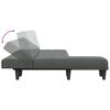 vidaXL Schlafsofa in L-Form Dunkelgrau 255x140x70 cm Stoff
