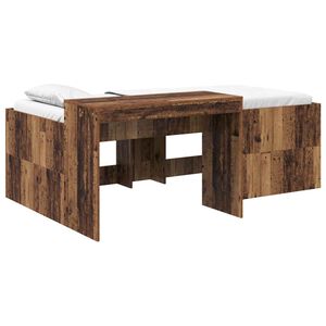 vidaXL Hochbett mit Schreibtisch f&uuml;r Kinder Altholz 98,5 x 200 cm
