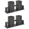 Hilfsmittel f&uuml;r Holzstapel 2 pcs Anthrazit 34 x 10 x 15 cm Stahl