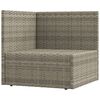 vidaXL 10-tlg. Garten-Lounge-Set mit Kissen Grau Poly Rattan