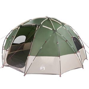 vidaXL Campingzelt mit Dach Gr&uuml;n 475 x 475 x 235 cm Polyester
