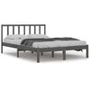 vidaXL Massivholzbett Grau Kiefer 135x190 cm
